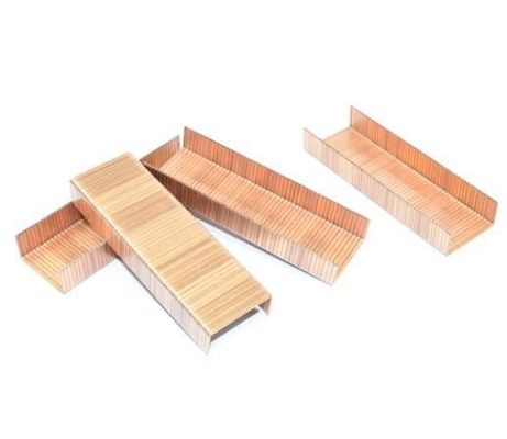 ISO Standard Steel Copper Plating Carton Closing Staples 3518 for Packaging Needs