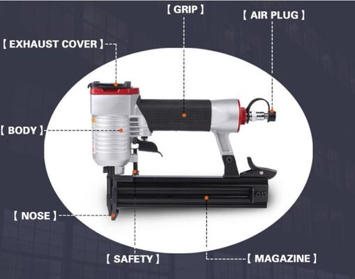 18ga. Air Brad Nailer Pneumatic Nail Gun for Furniture 32mm Degree of Automation