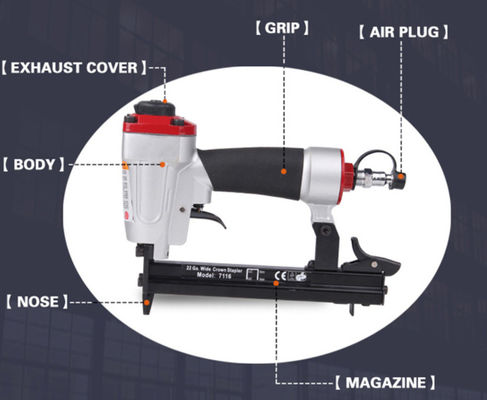 22gauge Fine Crown Pneumatic Staple Gun D7116S Perfect for Heavy Duty Applications