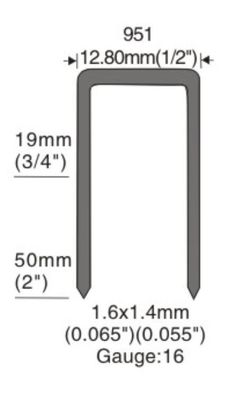 Staple Pneumatic Staple 16 Guage 1/2&quot; Medium Crown for Your Benefit Gn32